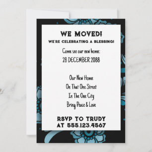 Invitation Nous avons déménagé à la maison Bénédiction d'une 