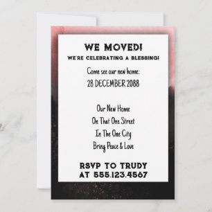 Invitation Nous avons déménagé à la maison Bénédiction d'une 