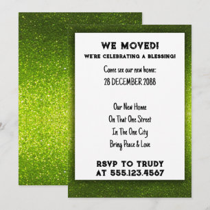 Invitation Nous avons déménagé à la maison Bénédiction d'une 