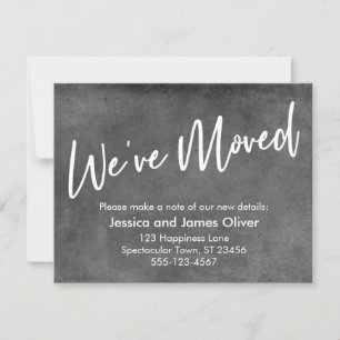 Invitation Nous avons déménagé sur Gris Gris Grunge Faire-par