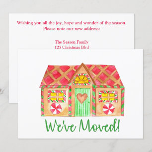 Invitation Nous avons déplacé la maison de pain d'épices