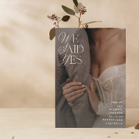 Nous Avons Dit Oui Recouvert De Recouvert Blanc Se