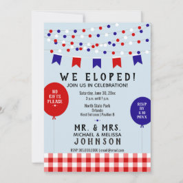 Invitation Nous Avons Échappé ! Pique-nique Mariage barbecue 