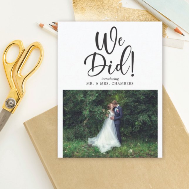 Invitation Nous Avons Fait Elopement Photo (Créateur téléchargé)