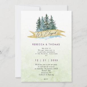 Invitation nous avons fui les montagnes rustiques mariage for
