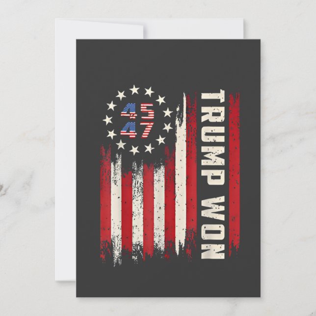 Invitation Nous avons gagné INAUGURATION TRUMP Drapeau améric (Devant)