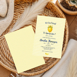Invitation Nous avons hâte de vous presser Citron Citrus Bébé