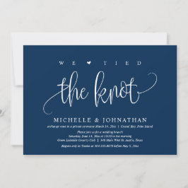 Invitation Nous Avons Lié Le Knot, Mariage Elopement Party In