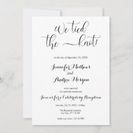 Invitation Nous avons lié le noeud | Réception de mariage pho