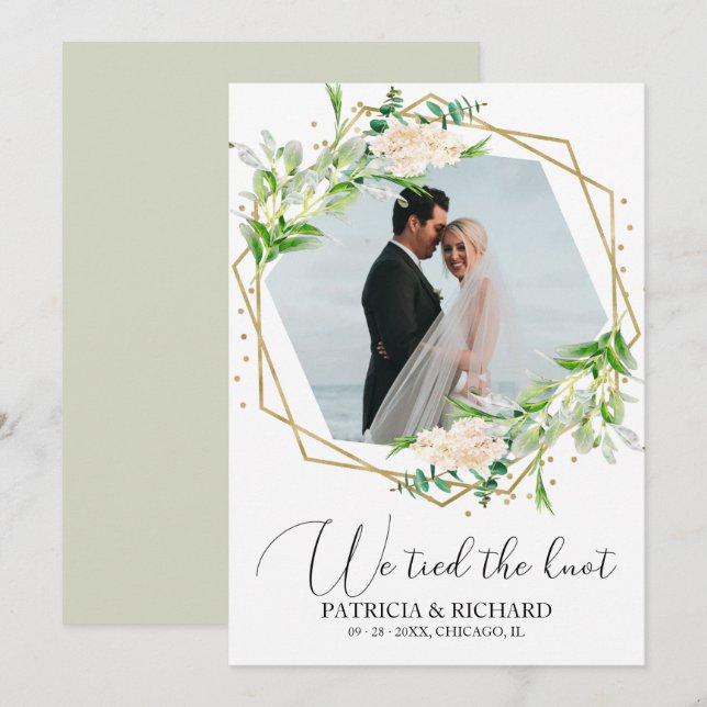 Invitation Nous avons noué le nœud Annonce de fuite dans la v (Devant / Derrière)