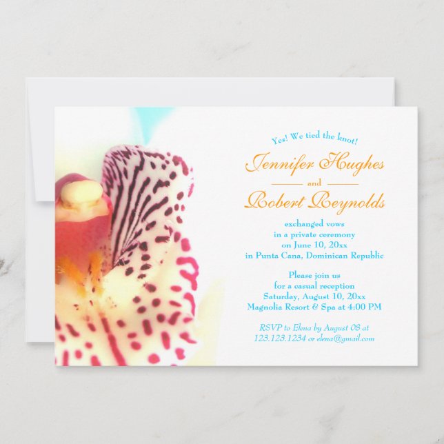 Invitation Nous avons noué le nœud Annonce de fuite de la pla (Devant)