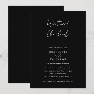 Invitation Nous avons noué le nœud Mariage écrit à la main El
