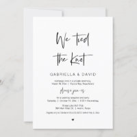 Nous avons noué le nœud, Noir, Mariage en Elopemen