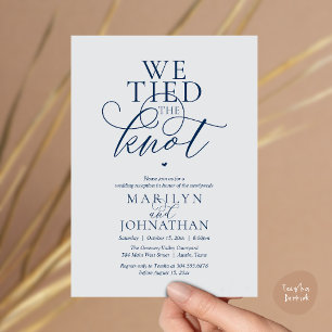 Invitation Nous avons noué le nœud, Réception de mariage mode