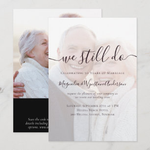 Invitation Nous Continuons À Faire Photo QR Code Vow Renouvel