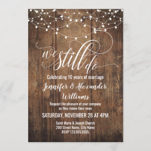 Invitation Nous Continuons À Vow Renouvellement