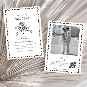 Invitation Nous essayons le Mariage de cocktails Knot Hand Dr