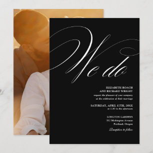 Invitation Nous faisons des mariages élégants en noir et blan