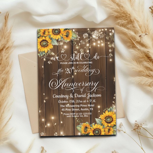 Invitation Nous Faisons Encore 20ème Anniversaire Mariage Lum (Créateur téléchargé)