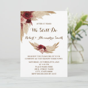 Invitation Nous Faisons Encore Mariage Anniversaire Renouvell