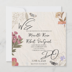 Invitation NOUS FAISONS Fleurs Pressées Shabby Garden Chic Ma
