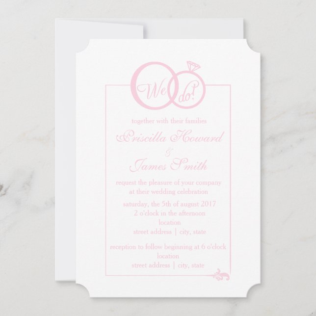 Invitation Nous faisons Mariage (Devant)