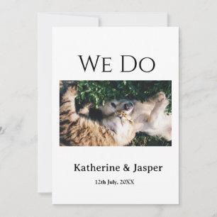 Invitation Nous faisons mariage fiançailles nom animal photo 