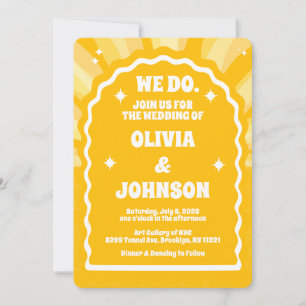 Invitation Nous faisons moderne Bold Sunshine Wavy Arch Maria