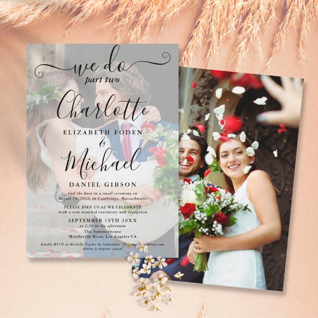 Invitation Nous faisons partie deux Mariage 2 Photo Suite de  (Créateur téléchargé)