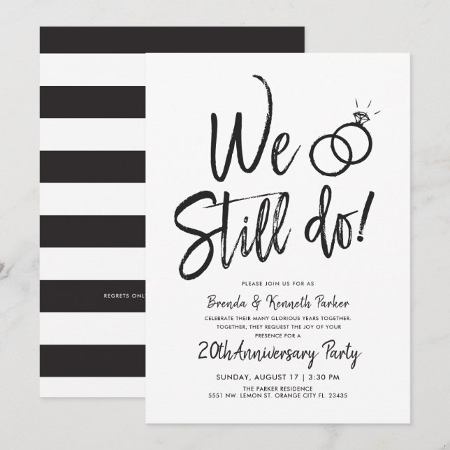 Invitation Nous faisons toujours Anniversaire | Renouvellemen (Devant / Derrière)