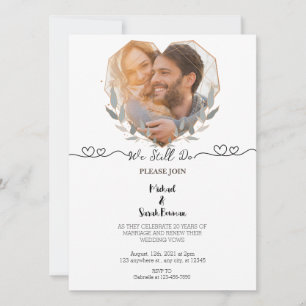 Invitation Nous faisons toujours Elegant Photo Mariage Vow Re
