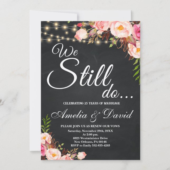 Invitation Nous Faisons toujours invitation, Vow Renouvelleme (Devant)