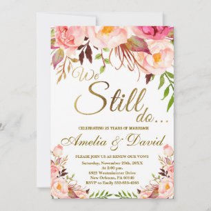 Invitation Nous Faisons toujours invitation, Vow Renouvelleme