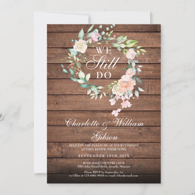 Invitation Nous faisons toujours le renouvellement de vœux Fl (Devant)