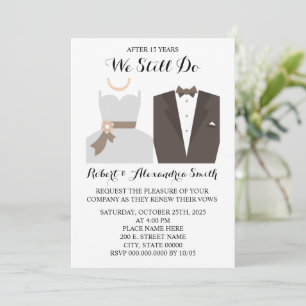 Invitation Nous Faisons Toujours Mariage Anniversaire Invitat