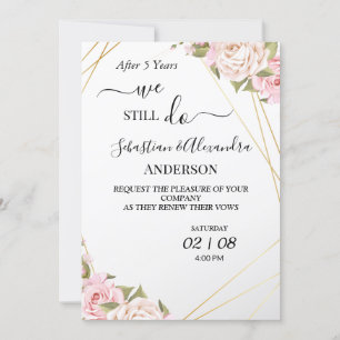 Invitation Nous faisons toujours Renouveler les Vows Mariage 