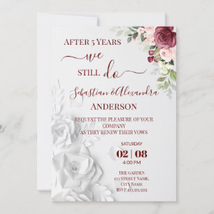 Invitation Nous faisons toujours Renouveler les Vows Mariage 