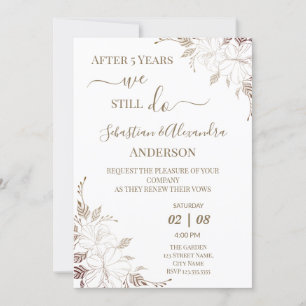 Invitation Nous faisons toujours Renouveler les Vows Mariage 