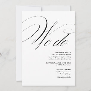 Invitation Nous faisons un élégant mariage noir et blanc