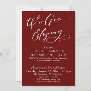 Invitation Nous Faisons une Fuite Amoureuse, Célébration Simp
