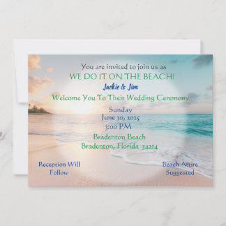 Invitation Nous Le Faisons Sur La Plage