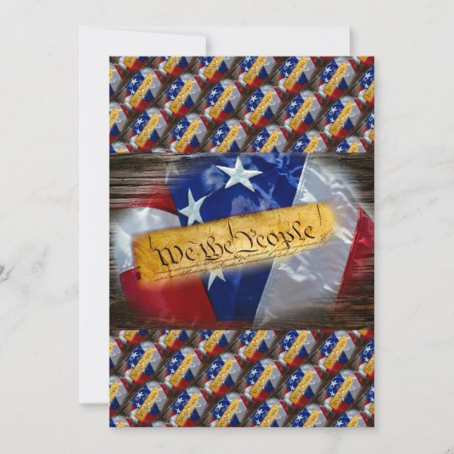 Invitation Nous Le Peuple Drapeau Américain (Devant)