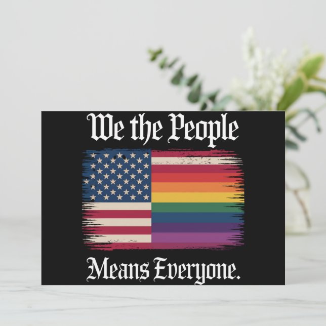 Invitation Nous Le Peuple Signifie Tout Le Monde Usa Lgbt Éga (Debout devant)