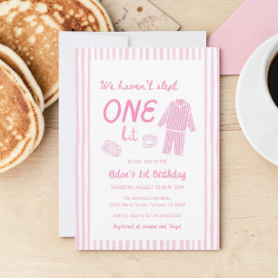 Invitation Nous n'avons pas dormi d'un poil Pyjama Premier An