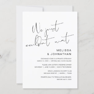 Invitation Nous n'avons pas pu attendre, Mariage Fuite de Cér