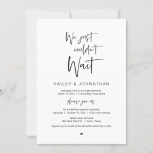 Invitation Nous n'avons tout simplement pas pu attendre, Mari