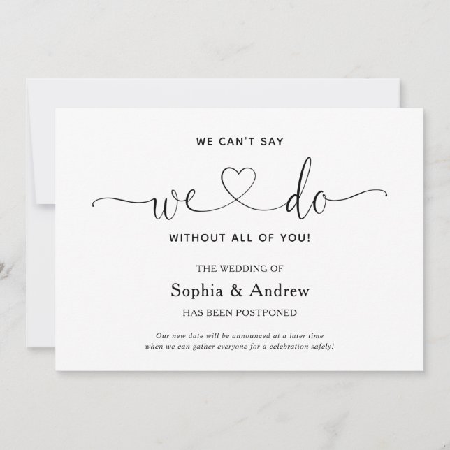 Invitation Nous ne pouvons pas dire que nous faisons l'annonc (Devant)