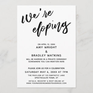 Invitation Nous nous enfuyons Simple Moderne Typographie écri