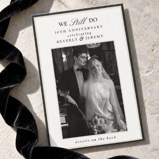 Invitation Nous nous marions toujours Photo 50e anniversaire