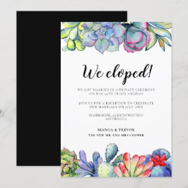 Invitation Nous nous sommes enfuis ! Annonce de mariage au ca
